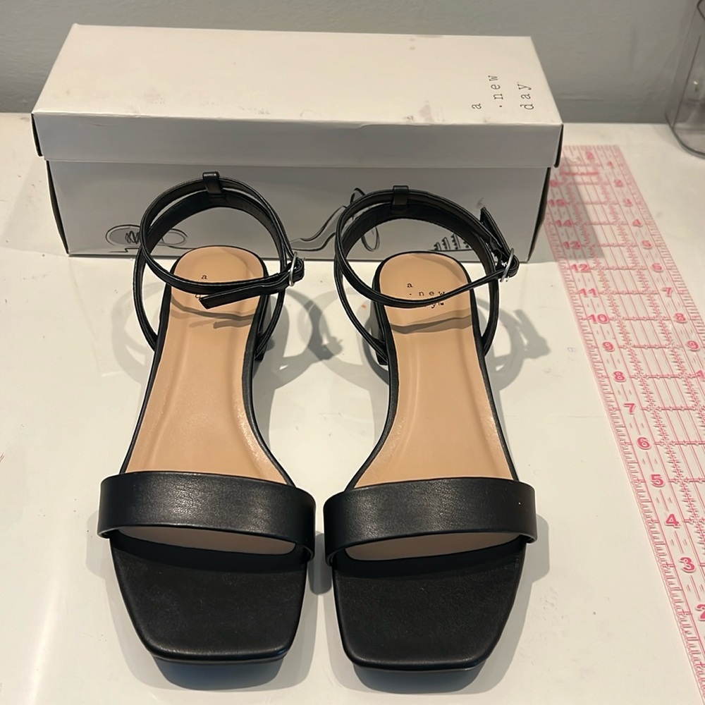 Black ankle strap sandals
